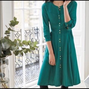 Boden Ashbourne dress dark green